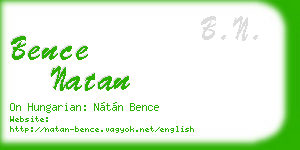 bence natan business card